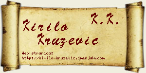 Kirilo Kružević vizit kartica